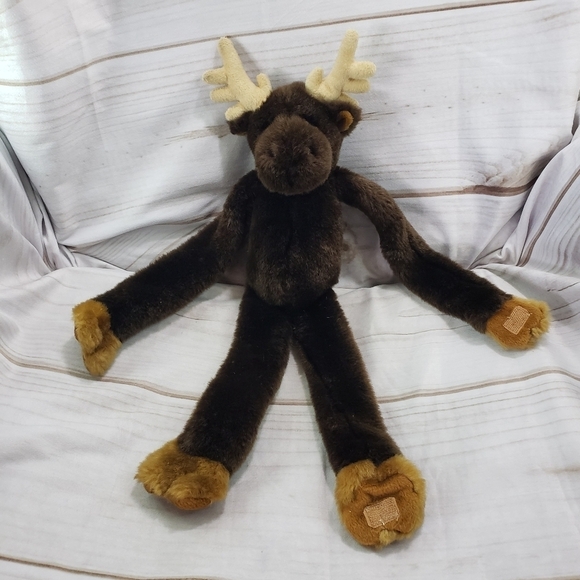 🌞SOLD🌞It's All Greek To Me Brown Moose Hugger 18" Plush Stuffed Animal #510606 - Picture 2 of 9